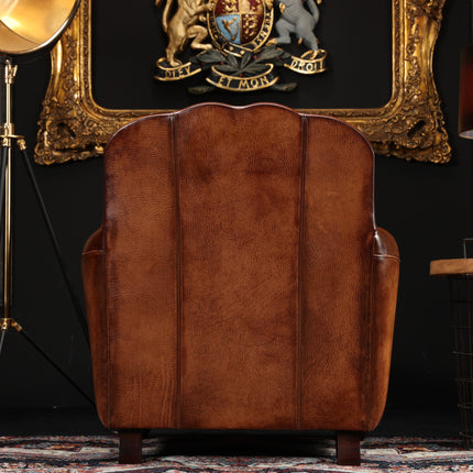 Beckett Tetrad Chair in Hand Antiqued Buffalo & Old Gold