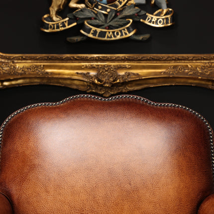 Beckett Tetrad Chair in Hand Antiqued Buffalo & Old Gold