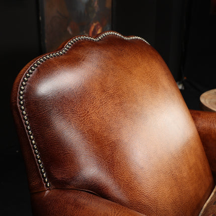 Beckett Tetrad Chair in Hand Antiqued Buffalo & Old Gold