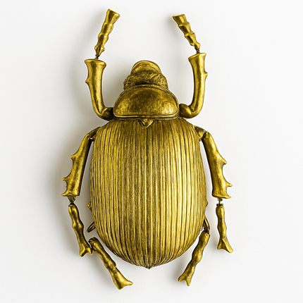Large Gold Beetle Wall Decoration
