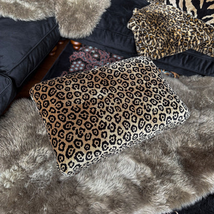 Belgravia Footstool in Leopard Velvet