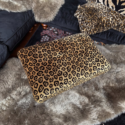 Belgravia Footstool in Leopard Velvet