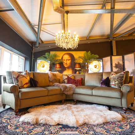 Benji in Plush Khaki Velvet - Clearance