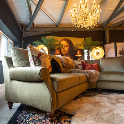 Benji in Plush Khaki Velvet - Clearance