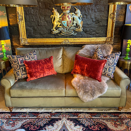 Benji in Plush Khaki Velvet - Clearance