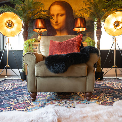 Benji in Plush Khaki Velvet - Clearance