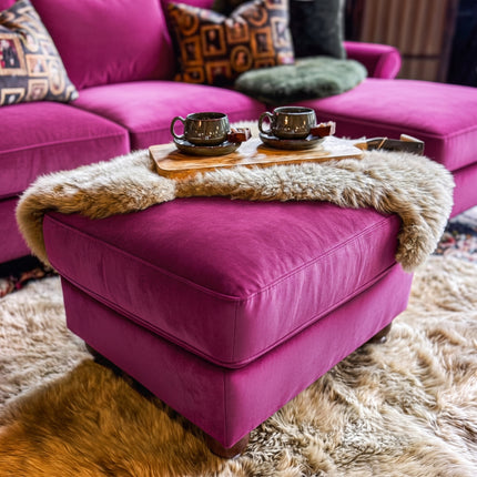Benji Footstool in Plush Velvet