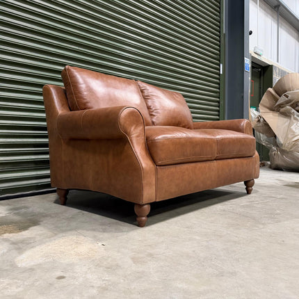 Benji 2 Seater Sofa in Brandy Leather - Ex Display (1)