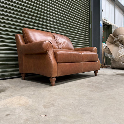 Benji 2 Seater Sofa in Brandy Leather - Ex Display (2)