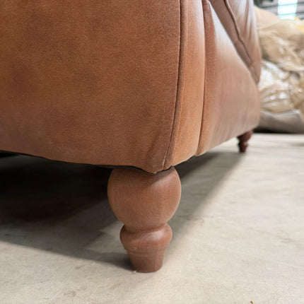 Benji 2 Seater Sofa in Brandy Leather - Ex Display (2)