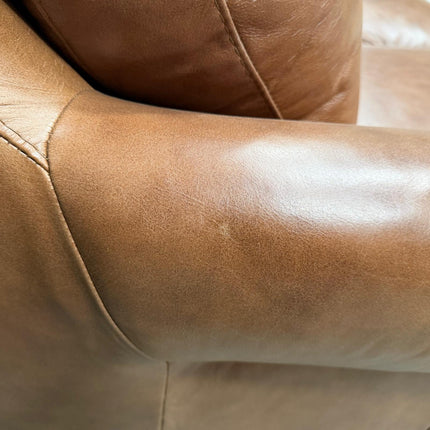Benji 2 Seater Sofa in Brandy Leather - Ex Display (2)