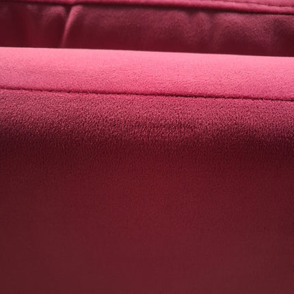 Benji 4 Seater Sofa in Cerise Plush Velvet - Factory Seconds