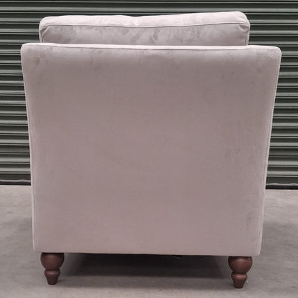 Benji Armchair in Pebble Plush Velvet - Ex Display