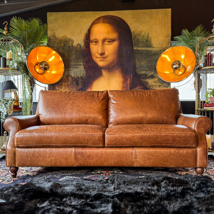 Benji 3.5 Seater in Brandy Leather- Clearance