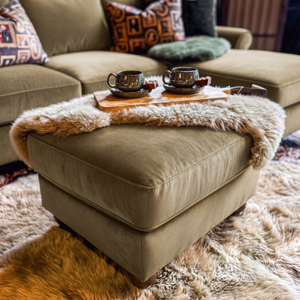 Benji Footstool in Plush Velvet