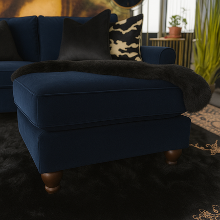 Benji Footstool in Plush Velvet