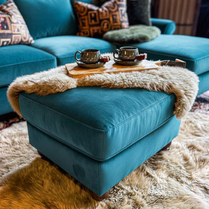 Benji Footstool in Plush Velvet