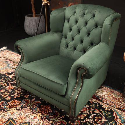 Bertie Armchair Wingback in Velvet