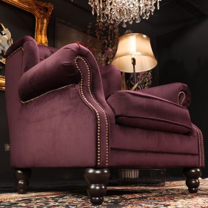 Bertie Armchair Wingback in Velvet