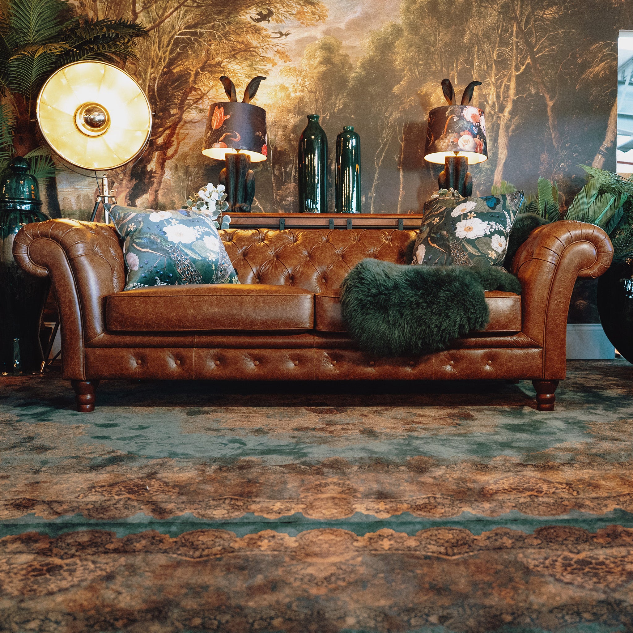 Bertie Chesterfield in Leather - Main Image