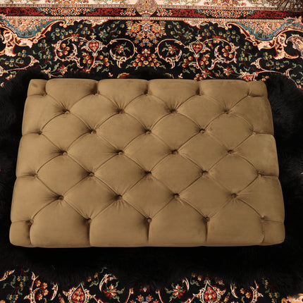 Bertie Chesterfield Footstool in Plush Velvet