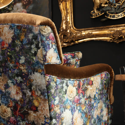 Bette Spink & Edgar Chair in Opium Bronze & Royal Garden Sapphire