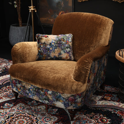 Bette Spink & Edgar Chair in Opium Bronze & Royal Garden Sapphire