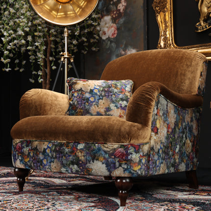 Bette Spink & Edgar Chair in Opium Bronze & Royal Garden Sapphire