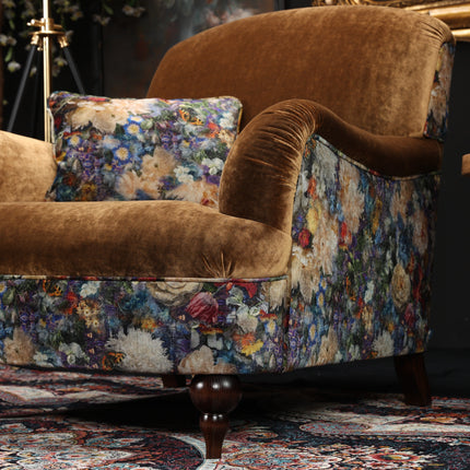 Bette Spink & Edgar Chair in Opium Bronze & Royal Garden Sapphire