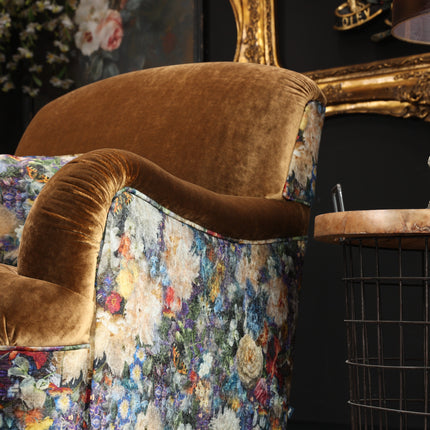 Bette Spink & Edgar Chair in Opium Bronze & Royal Garden Sapphire