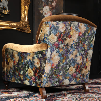 Bette Spink & Edgar Chair in Opium Bronze & Royal Garden Sapphire