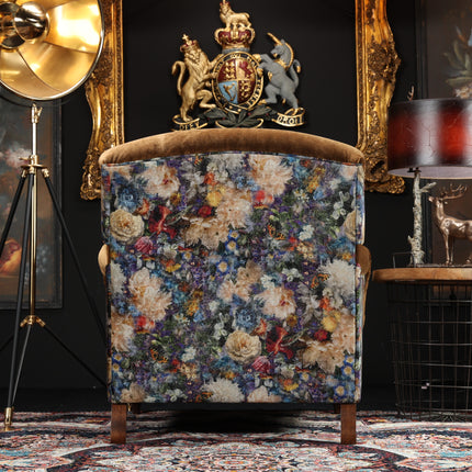 Bette Spink & Edgar Chair in Opium Bronze & Royal Garden Sapphire