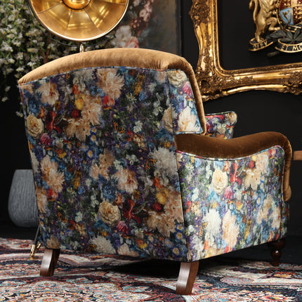 Bette Spink & Edgar Chair in Opium Bronze & Royal Garden Sapphire