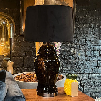 Black Dapple Acanthus Lamp