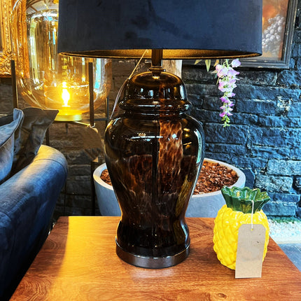 Black Dapple Acanthus Lamp