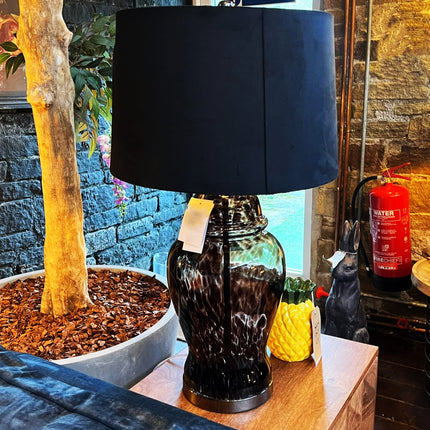 Black Dapple Acanthus Lamp