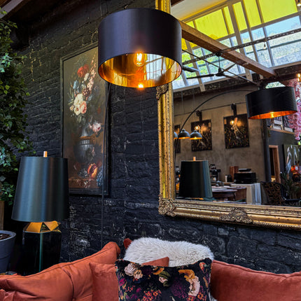 Black Gold Arc Floor Lamp - Clearance