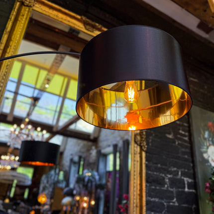 Black Gold Arc Floor Lamp - Clearance