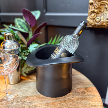 Black Top Hat Ice Bucket Wine Cooler