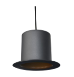 Black Top Hat Pendant Light