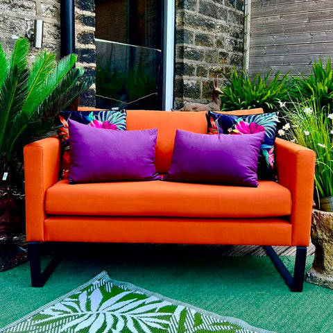 Blossom Garden 2 Seater Out Door Sofa Orange Fabric