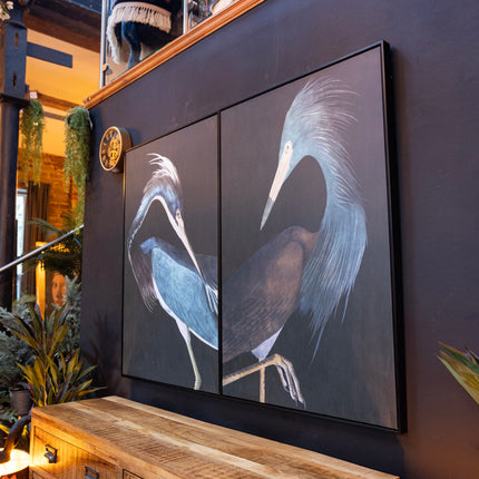 Blue Crane Canvas Set of 2
