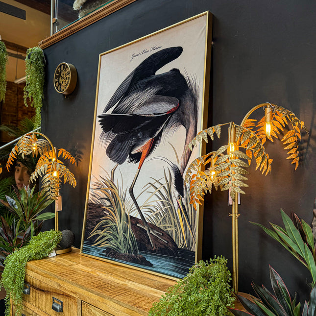 Blue Heron Canvas Wall Art (Various Sizes)