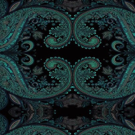 Oceanwood Paisley Velvet - Fabric