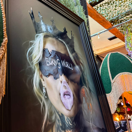 Boring World Canvas Wall Art