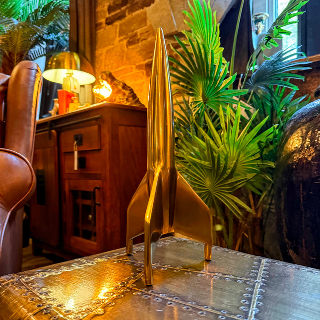 Brass Rocket Ornament