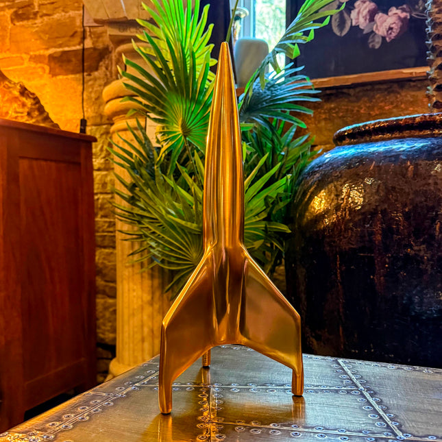 Brass Rocket Ornament
