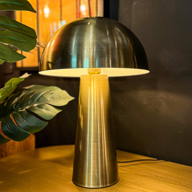 Brushed Brass Mushroom Table Lamp