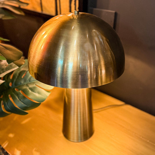 Brushed Brass Mushroom Table Lamp