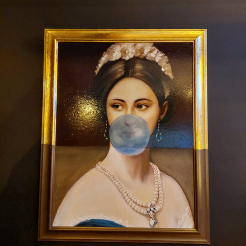 Bubble Gum Regency Lady Painting Picture